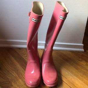 Hunter Boots Pink high gloss! 💕💕💕